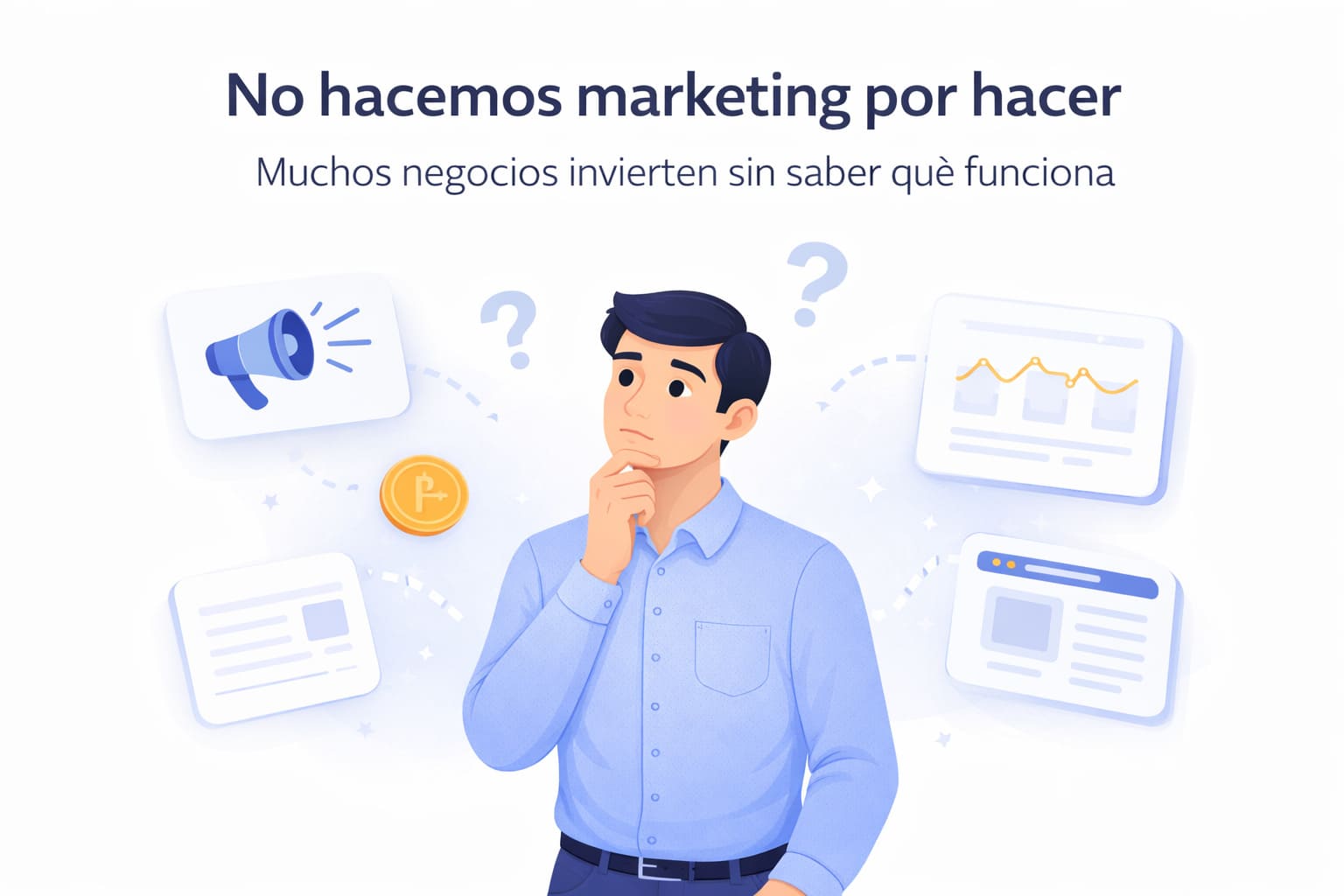 Conócenos Negocio confundido sobre qué acciones de marketing digital funcionan y cómo obtener resultados