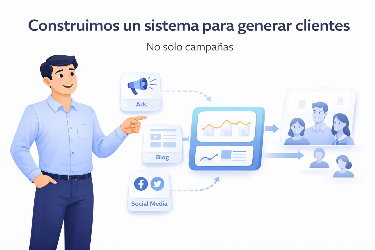 Conócenos Sistema de marketing digital que integra diferentes canales para generar clientes de forma constante